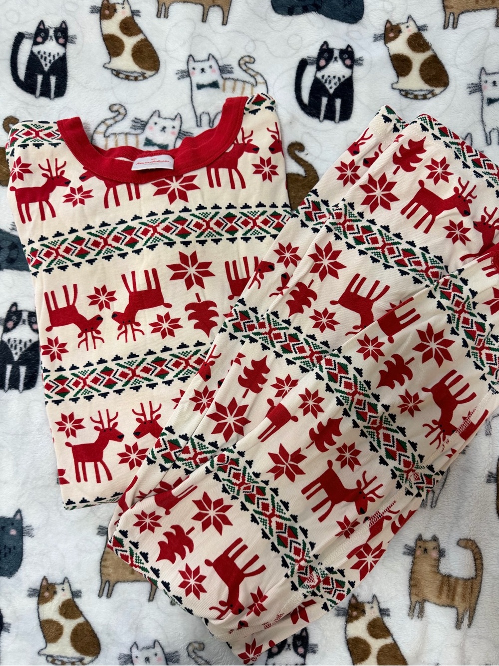 Hanna Andersson reindeer pjs matching set